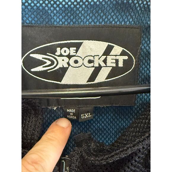 5XL- Joe Rockets Black Motorcycle Jacket Mens Mesh Armored W/O insulated Liner - Picture 3 of 14